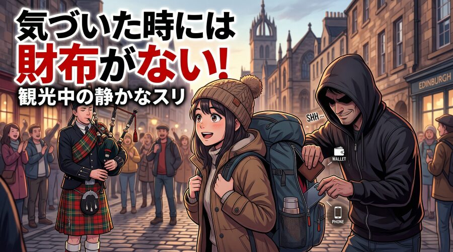 振り向いた時にはもう遅い｜背後からのリュック開け