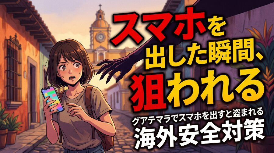 グアテマラでは一瞬で盗られる｜路上スマホの危険性