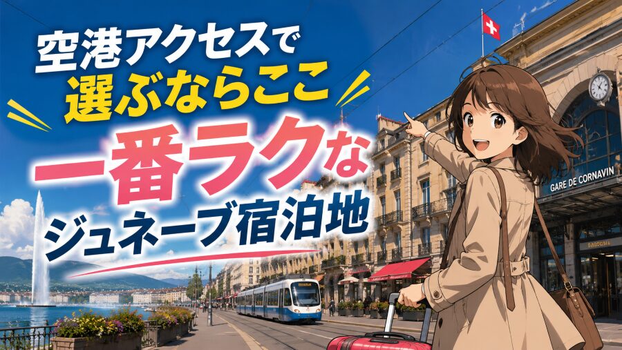 空港アクセスで選ぶならここ　一番ラクなジュネーブ宿泊地