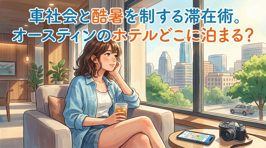 オースティンで泊まるならどこ?治安・酷暑・車社会から逆算する正解
