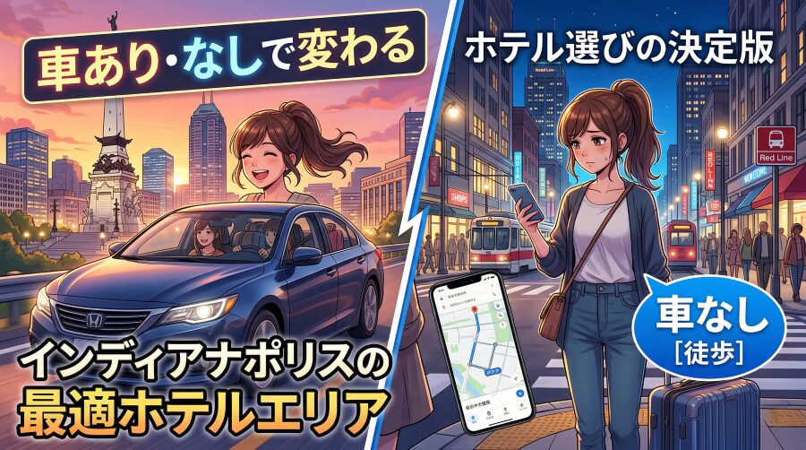 車なしで詰む？インディアナポリスのホテル選び完全ガイド