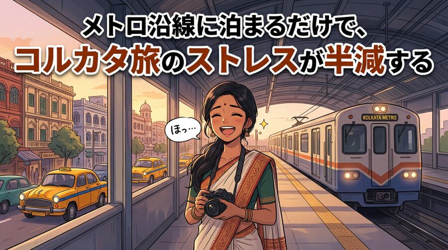メトロ沿線に泊まるだけで、コルカタ旅のストレスが半減する