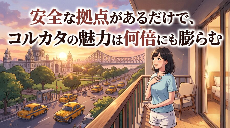 安全な拠点があるだけで、コルカタの魅力は何倍にも膨らむ
