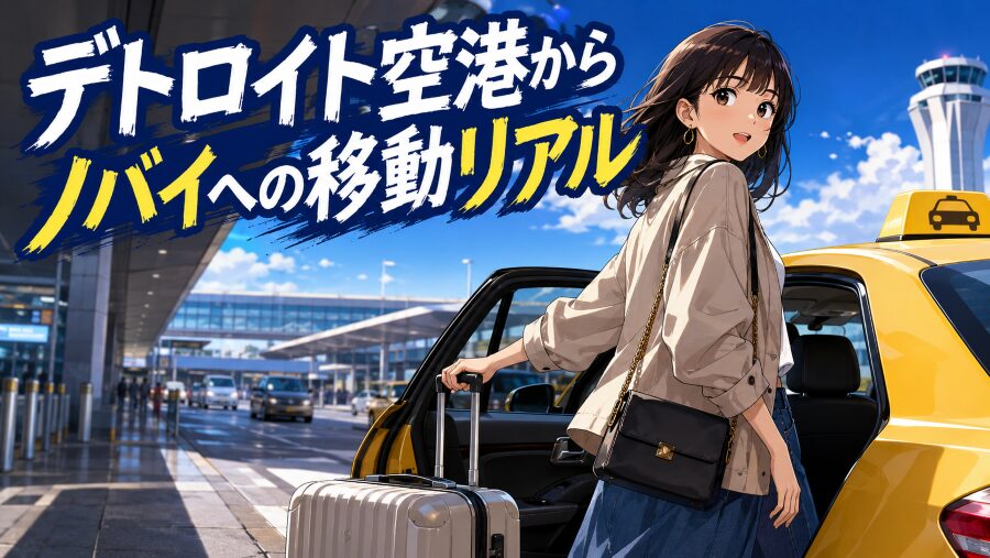 日本の感覚は通用しない！デトロイト空港からノバイへの移動リアル