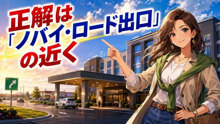 正解は「ノバイ・ロード出口」の近く。