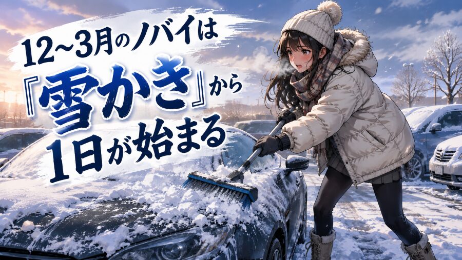 毎冬確実に起こるスケジュール崩壊。12〜3月のノバイは「雪かき」から1日が始まる