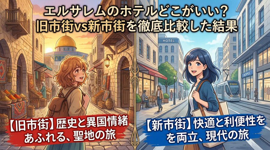 エルサレムのホテルおすすめエリア|旧市街に泊まると後悔する理由