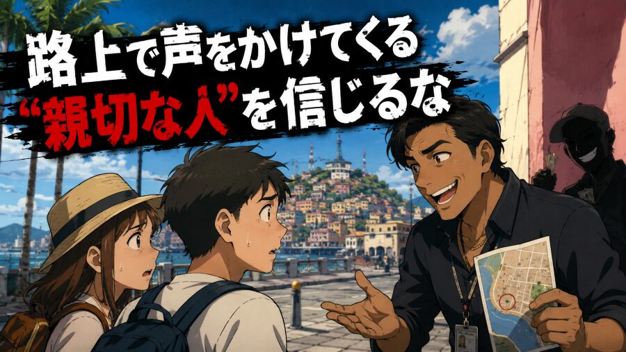 路上で声をかけてくる“親切な人”を信じるな