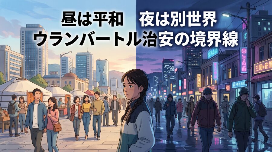 昼は平和 夜は別世界 ウランバートル治安の境界線