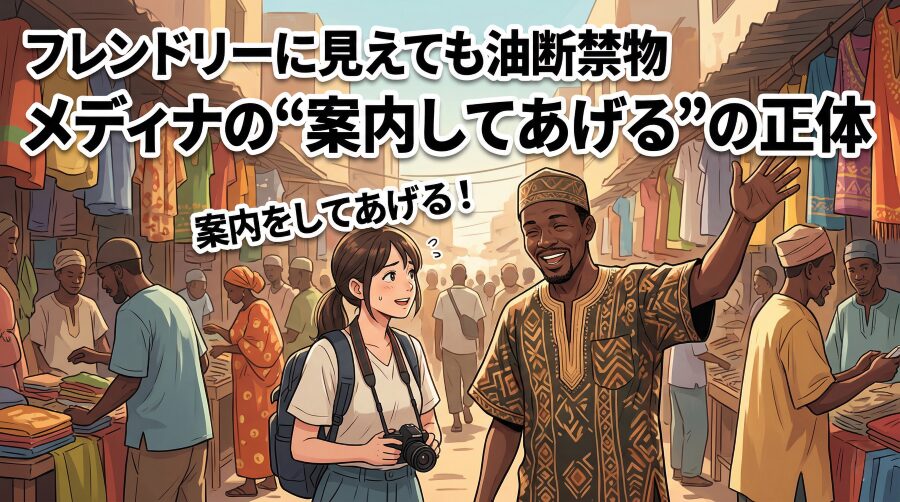 その笑顔の裏にキックバック|メディナの自称ガイドをかわすコツ