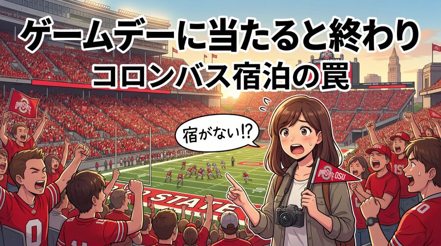 ゲームデーに当たると終わり|コロンバス宿泊の罠
