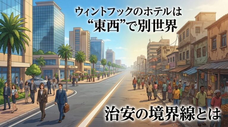 【危険】ウィントフックのホテル選び｜東西で治安が激変する街の歩き方
