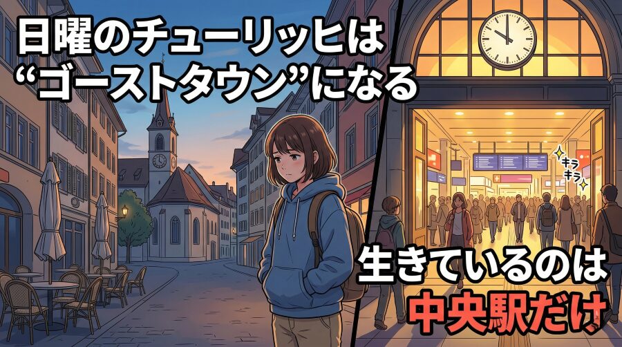 日曜着は要注意—チューリッヒが突然“何も買えない街”になる日