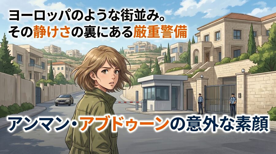ヨーロッパのような街並み。その静けさの裏にある厳重警備