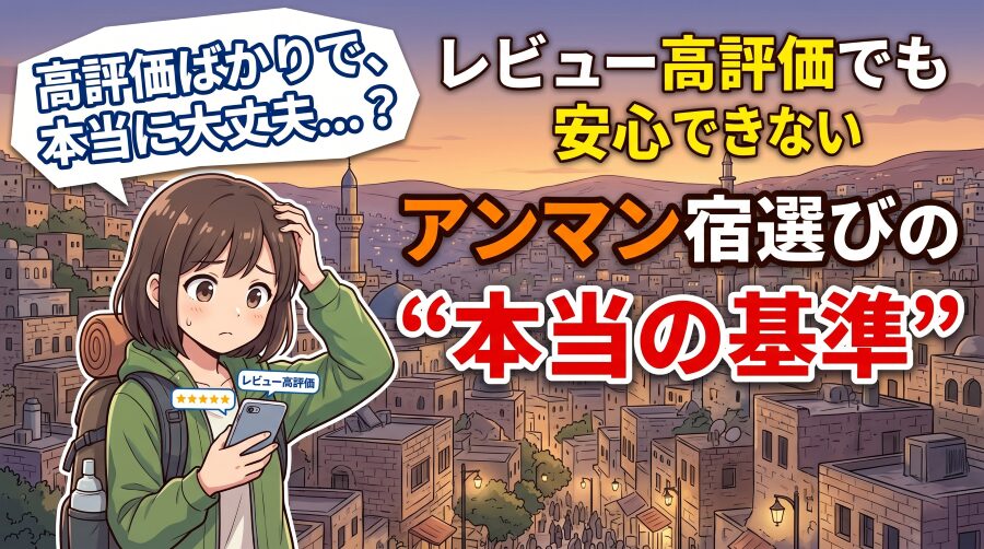 レビュー高評価でも安心できない。アンマン宿選びの“本当の基準”
