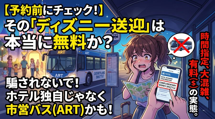 予約前にチェック！その「ディズニー送迎」は本当に無料か？