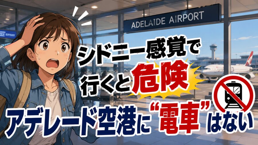 シドニー感覚で行くと危険　アデレード空港に“電車”はない