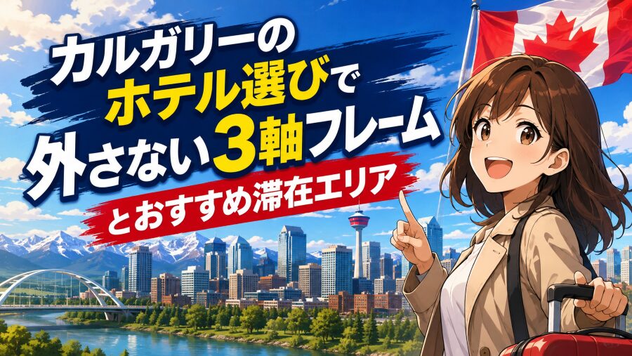 カルガリーのホテル選びで外さない3軸フレームとおすすめ滞在エリア