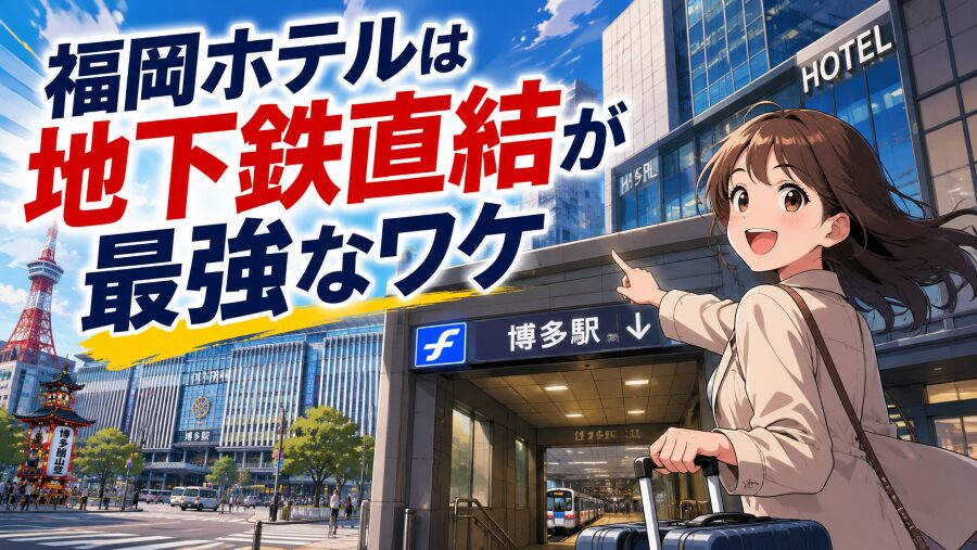 【教えたくない】福岡ホテルは「地下鉄直結」が最強すぎる5つの理由