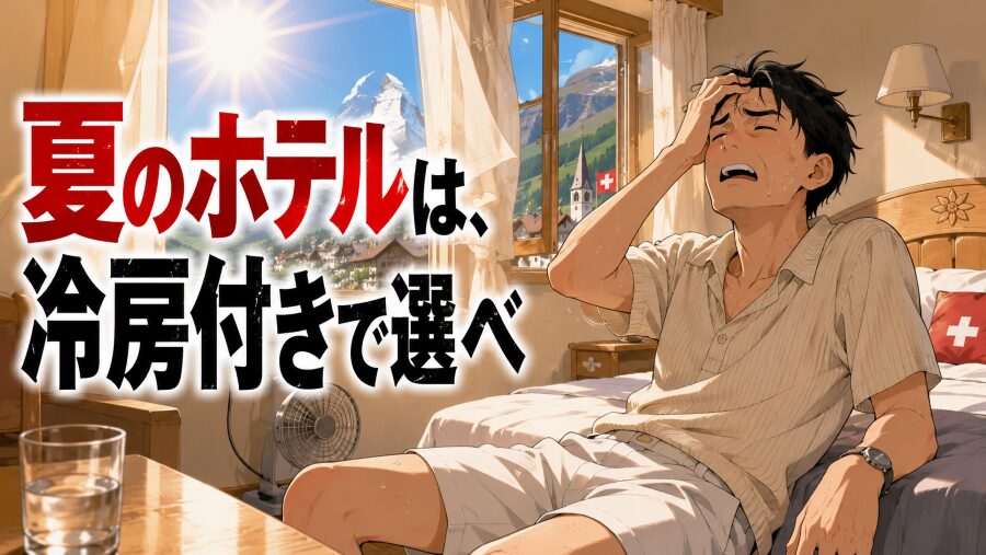 夏のホテルは、冷房付きで選べ