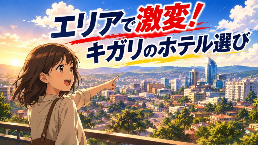 キガリのホテルはエリアで激変！「七つの丘の都市」賢い歩き方