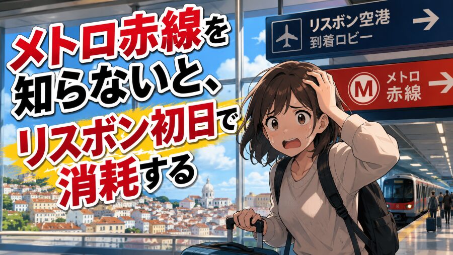 メトロ赤線を知らないと、リスボン初日で消耗する