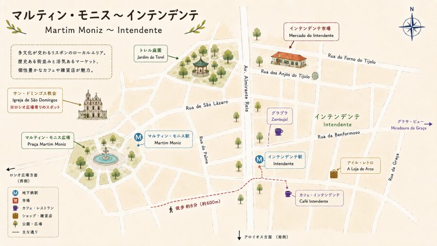 マルティン・モニス〜インテンデンテのエリアマップ