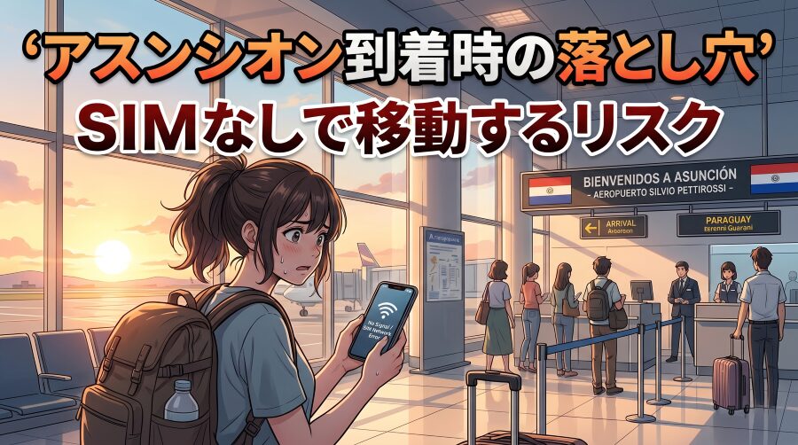 アスンシオン到着時の落とし穴。SIMなしで移動するリスク