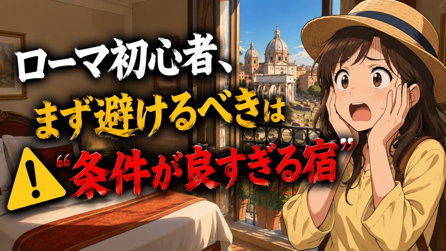 ローマ初心者、まず避けるべきは“条件が良すぎる宿”