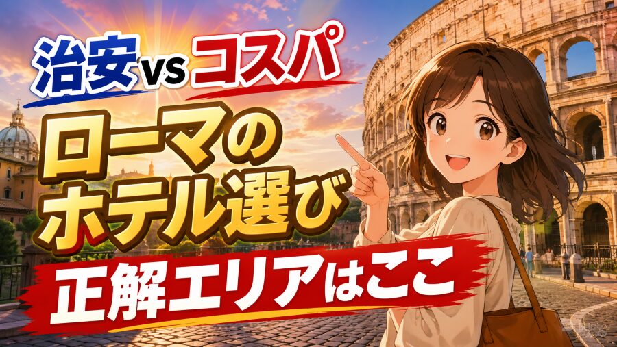 ローマのホテルってどこがいい？治安重視派とコスパ重視派の正解エリア
