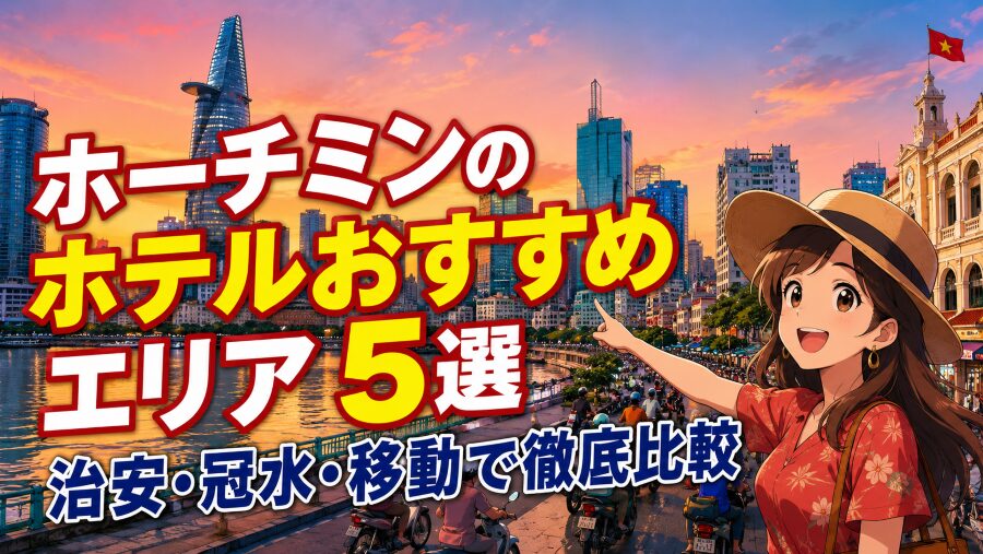 ホーチミンのホテルおすすめエリア5選 治安・冠水・移動で徹底比較