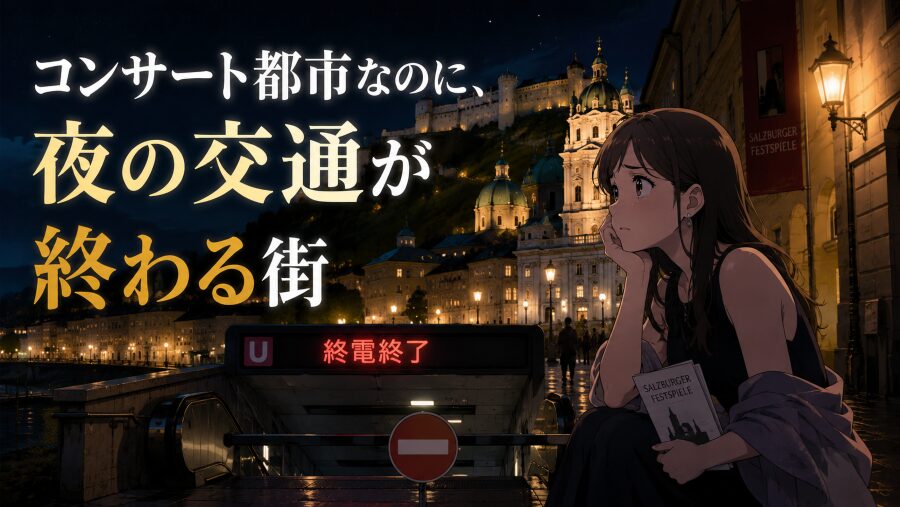 コンサート都市なのに、夜の交通が終わる街