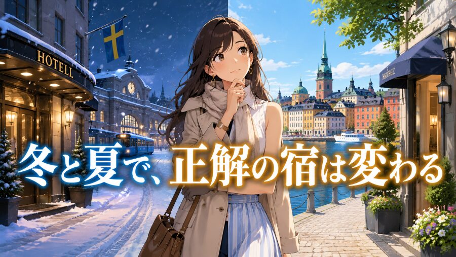 冬と夏で、正解のストックホルムの宿は変わる