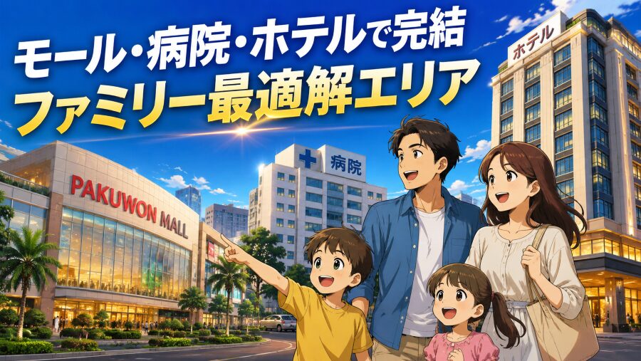 モール・病院・ホテルで完結　ファミリー最適解エリア