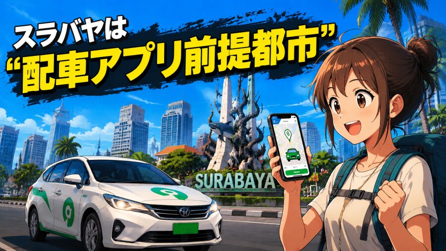 スラバヤは“配車アプリ前提都市”だった　知らない旅行者だけが損をする
