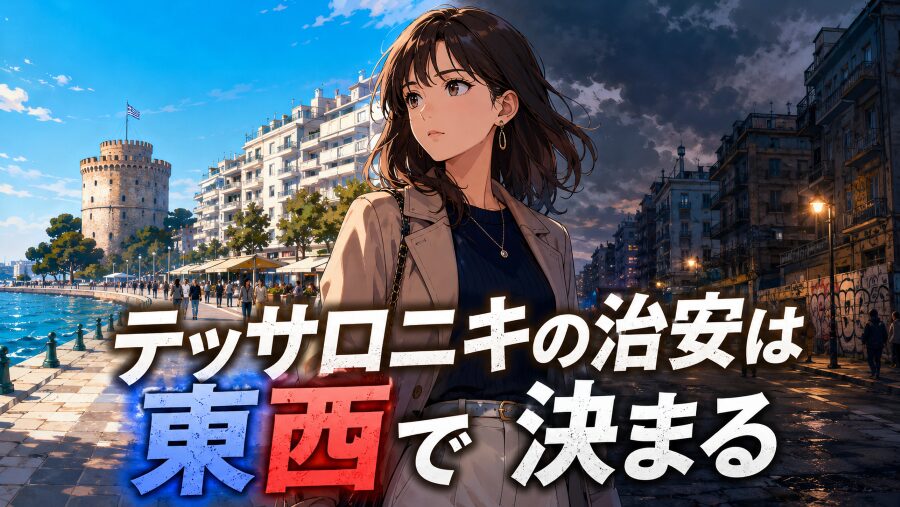テッサロニキの治安は、東西で決まる