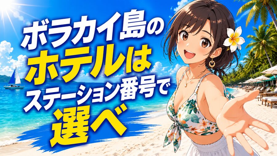 ボラカイ島のホテルはステーション番号で選べ