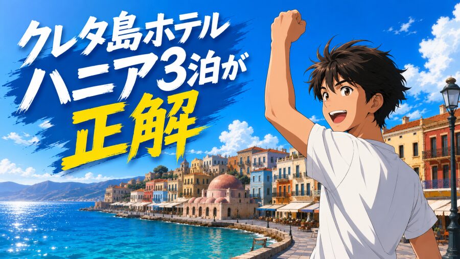クレタ島ホテルはハニア3泊が正解！プロ厳選のエリア＆治安マップ