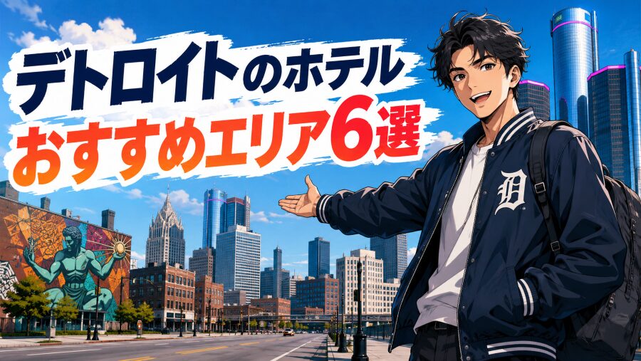 デトロイトホテルおすすめ6エリア|治安・料金・移動で比較