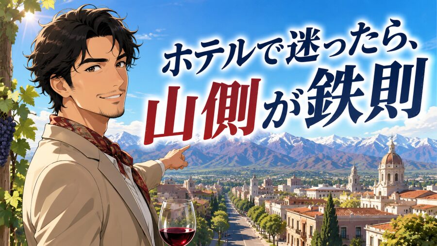 迷ったら、山側（西）が鉄則。見えない境界線を越えないメンドーサのエリア選び