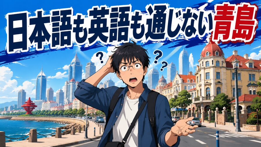 日本語も英語も通じない青島