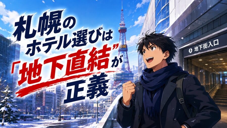 札幌のホテル選びは「地下直結」が正義！雪に濡れない最強エリア