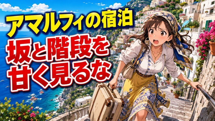 アマルフィの宿泊は坂と階段を甘く見るな
