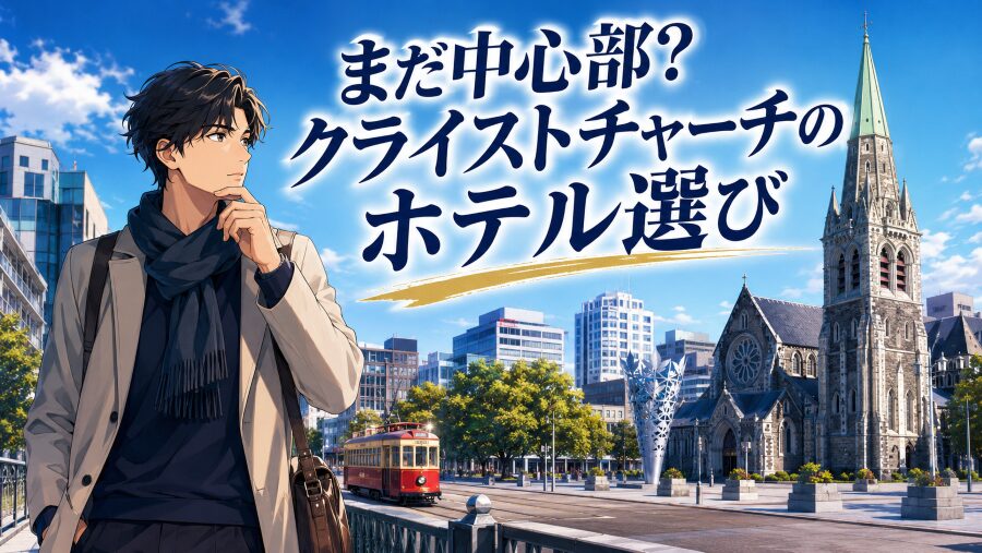 まだ中心部？クライストチャーチのホテル選び