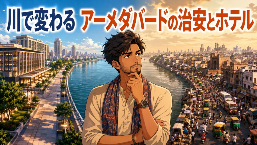川で変わるアーメダバードの治安とホテル　