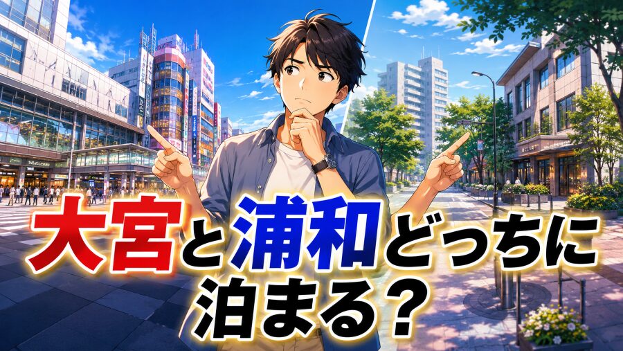 大宮と浦和どっちに泊まる?