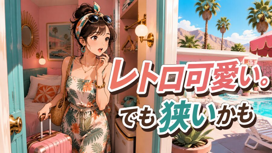 レトロ可愛い。でも狭いかも