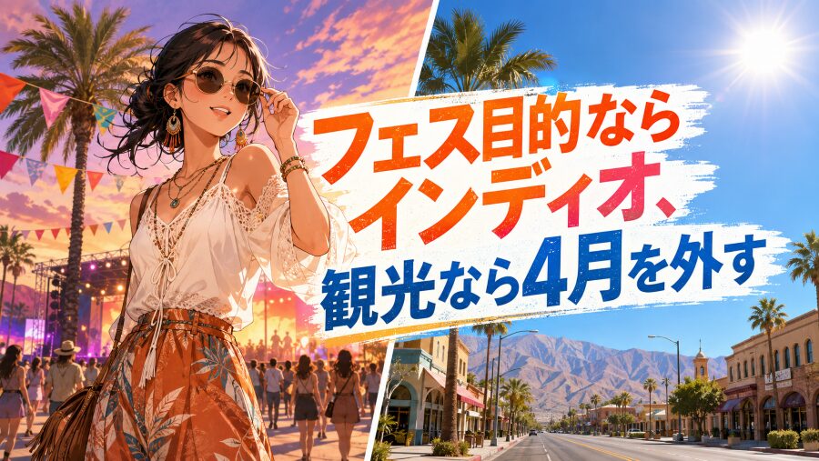 フェス目的ならインディオ、観光なら4月を外す。それがパームスプリングス鉄則