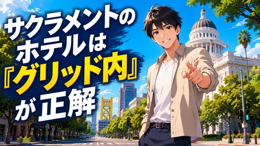 サクラメント宿泊ガイド｜Grid内に泊まれば後悔しない理由