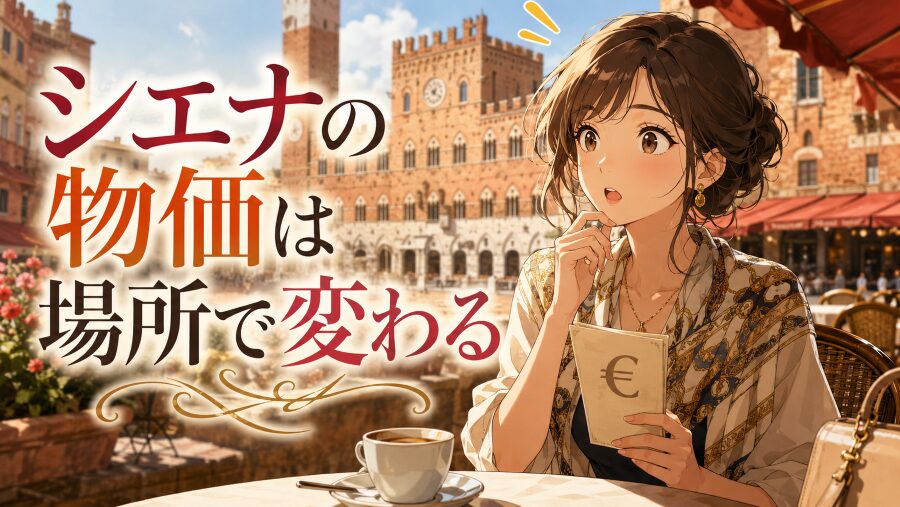 シエナの物価は場所で変わる